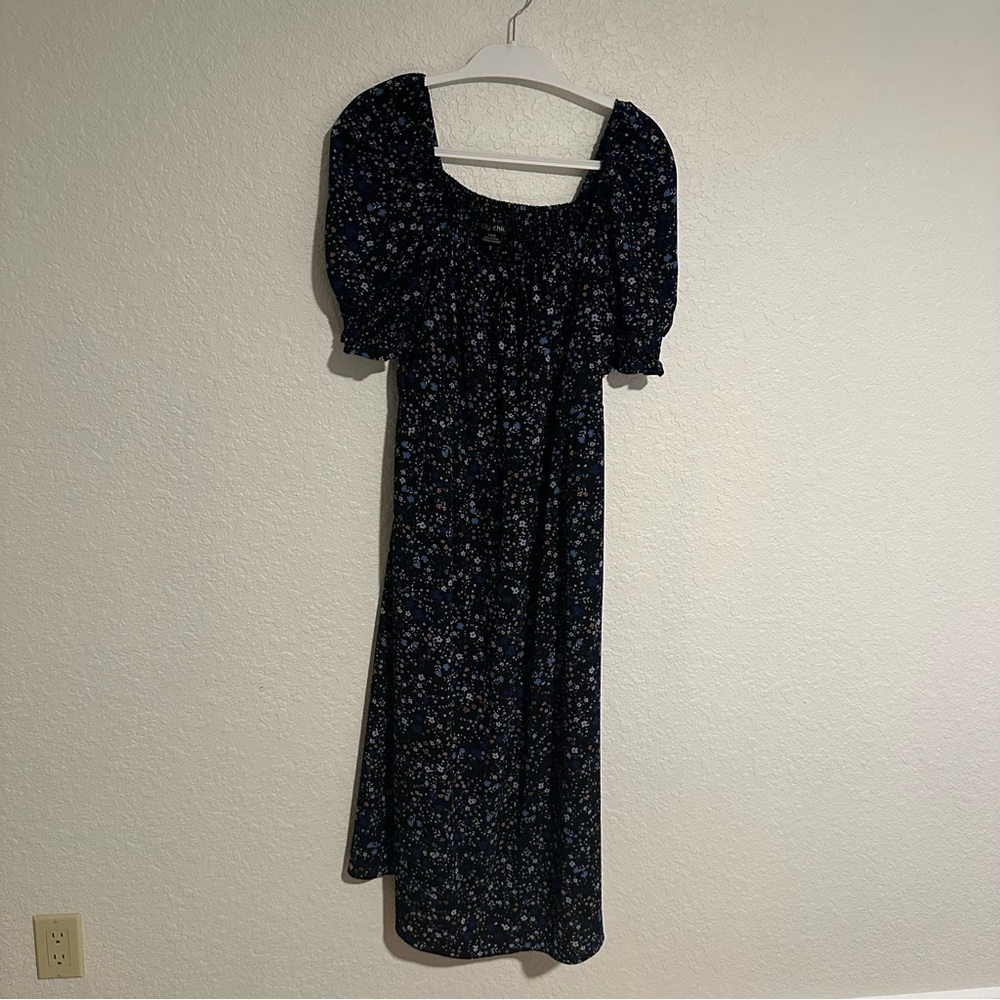 City Chic Black Floral Midi Dress